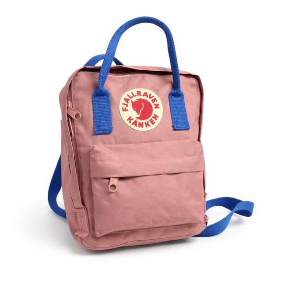 Fjallraven Kanken Mini Tote Backpack Dusty 0283 Pink Blue canvas nylon